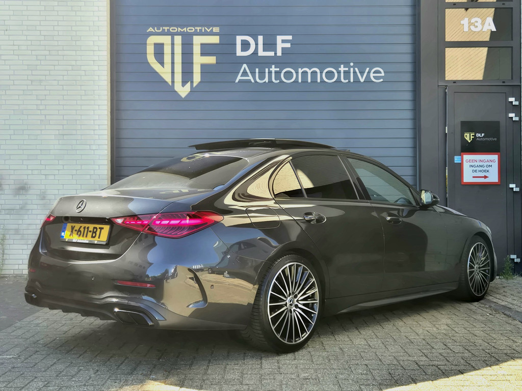 55542328 mercedes benz c klasse 180 amg line | burmester | wit leder | pano – foto 5