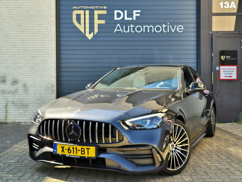 55542328 mercedes benz c klasse 180 amg line | burmester | wit leder | pano – foto