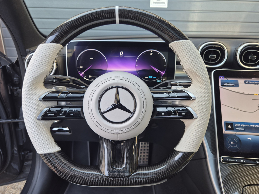 55542328 mercedes benz c klasse 180 amg line | burmester | wit leder | pano – foto 13