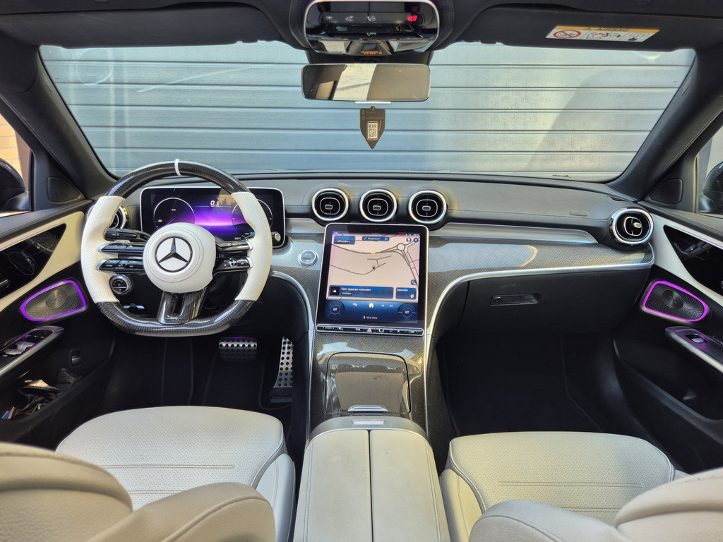 55542328 mercedes benz c klasse 180 amg line | burmester | wit leder | pano – foto 15
