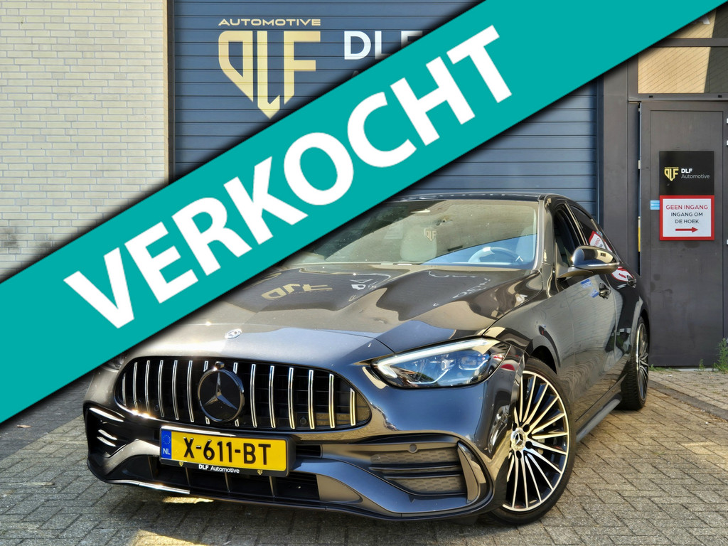 55542328 mercedes benz c klasse 180 amg line | burmester | wit leder | pano – foto